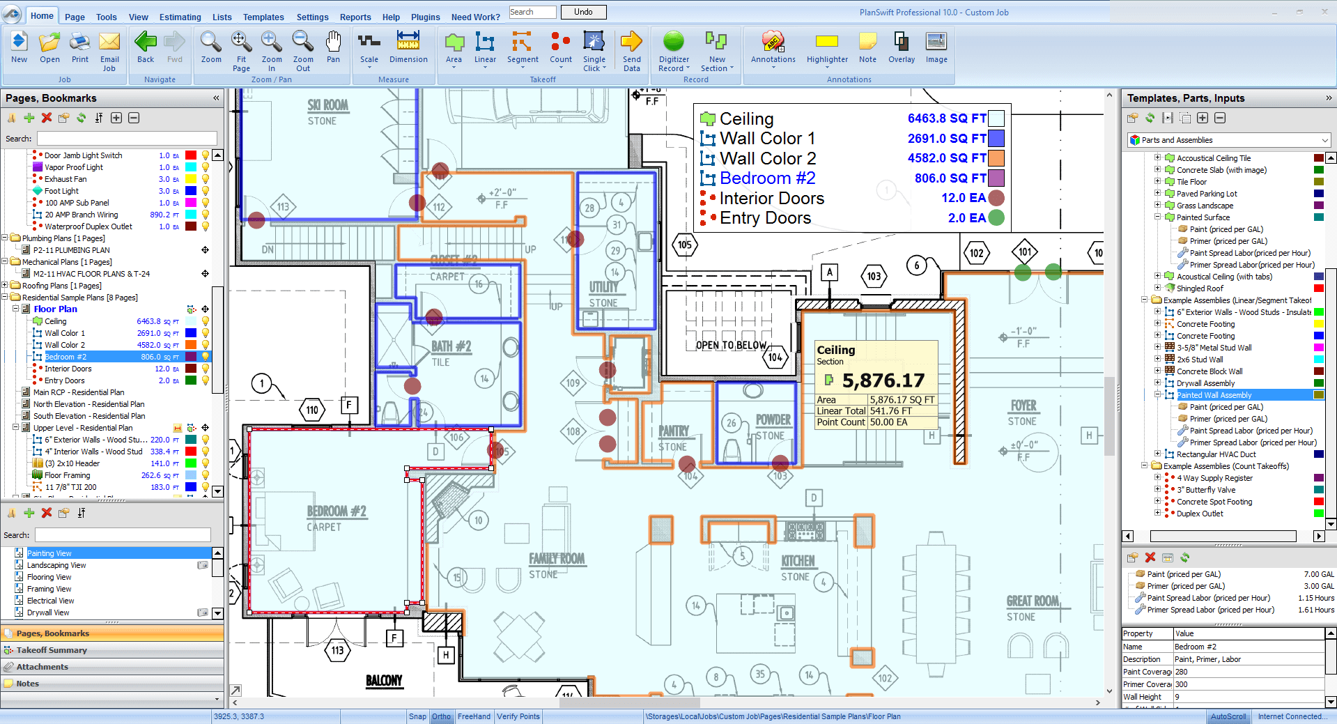 Painting Takeoff and Estimating Software  PlanSwift