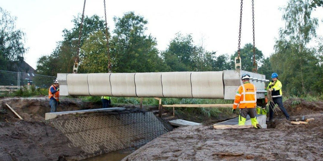 3D Printed Reinforced Concrete Bridge opens in the Netherlands