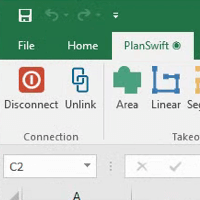 PlanSwift Tab in Excel